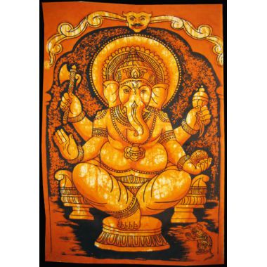 Ganesha with Parashu Batik Small