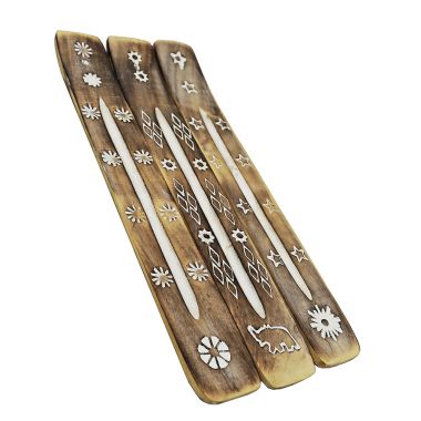 Light Burnt Wooden Incense Holder