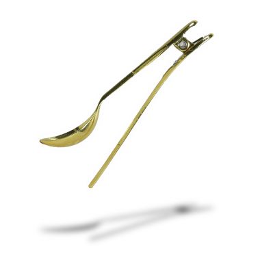 Ibiza Snuff Spoon Clipster - Gold