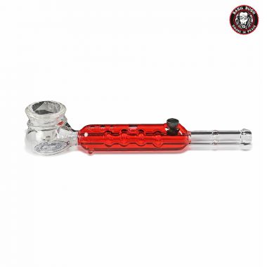 Basil Bush Liquid Filled Glass Pipe - Red