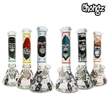 Chongz 33cm 'Monkeee Maan' Glow in the Dark Glass Bong