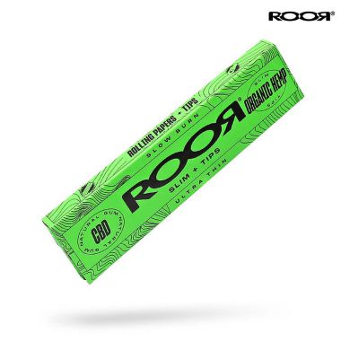 ROOR CBD Gum Organic Rolling Papers - Slim + Tips