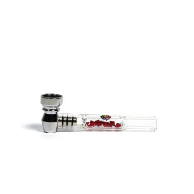 Smokin' Diamonds Glass Pipe - Red