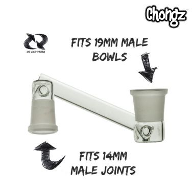 Chongz Glass Straight Adaptor - Female 14.5mm to Female 18.8mm