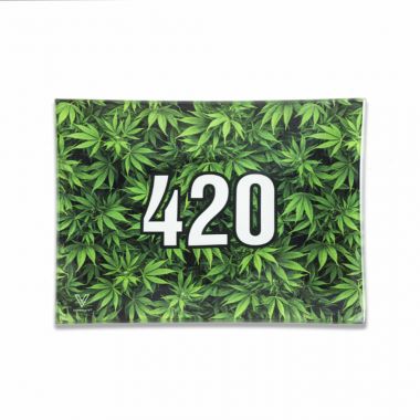 V Syndicate 420 Green Glass Rolling Tray