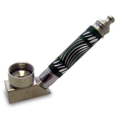 Stripe Etched Sit-up Pipe - Green