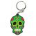 Rubber Skull Keyring - Green