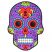 Rubber Skull Magnet - Purple