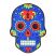 Rubber Skull Magnet - Blue