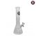 Basil Bush Heavy Duty Glass Ice Bong - Medium - Solid White