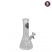 Basil Bush Heavy Duty Glass Ice Bong - Small - Solid White