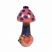 Coloured Glass Mushroom Pipe - Pink