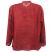 Image 4 of Plain Maroon Cotton Grandad Shirt