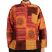 Patchwork Orange Grandad Shirt - XL