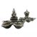 Image 1 of Metal Incense Flower Dish